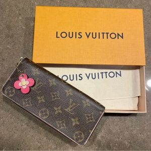 Authentic Louis Vuitton Clemence flower wallet